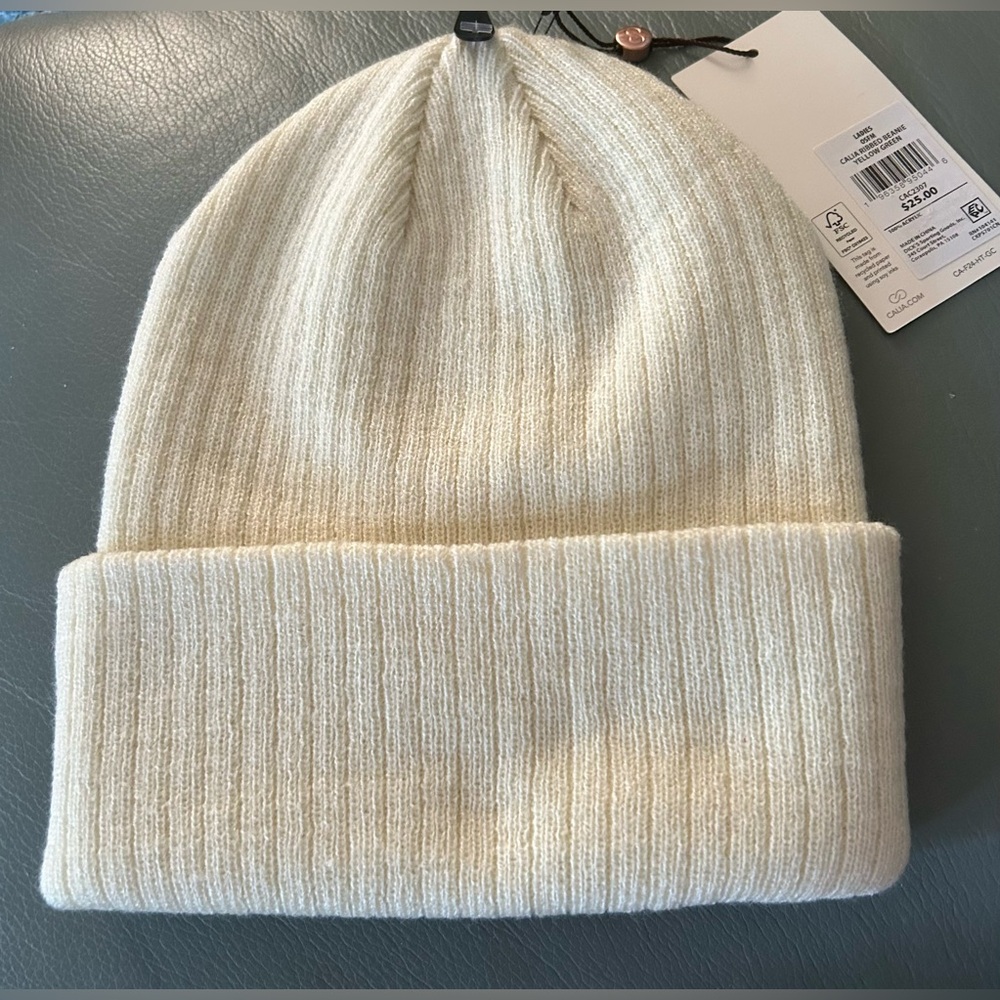 Calia Ribbed Knit Beanie NEW One Size Ladies